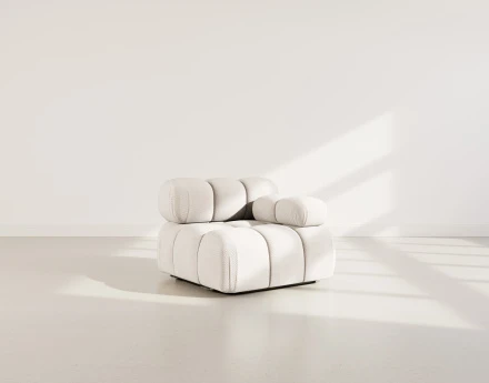 Module d'assise droit en velours texturé Ruby