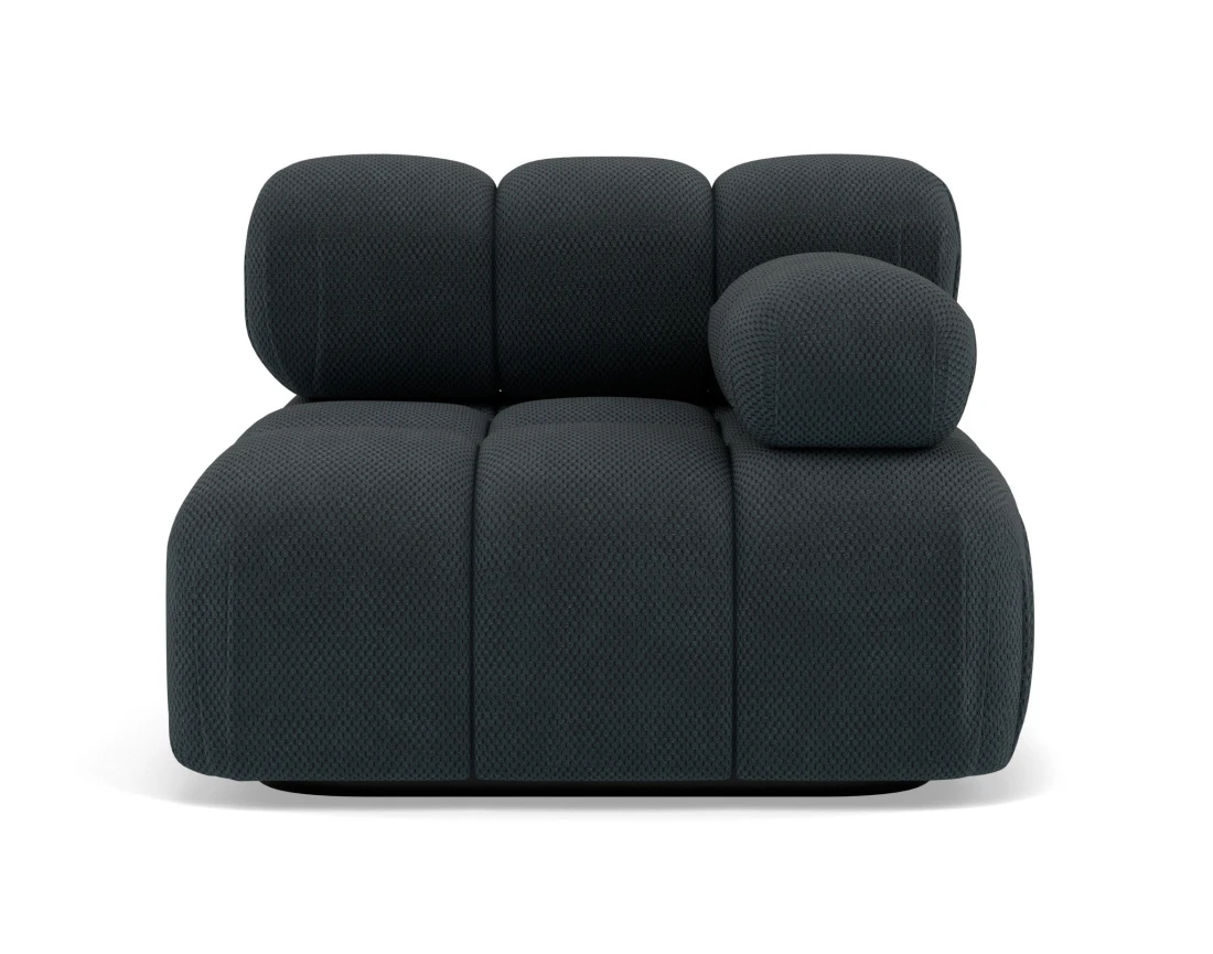 Module d'assise droit en velours texturé Ruby