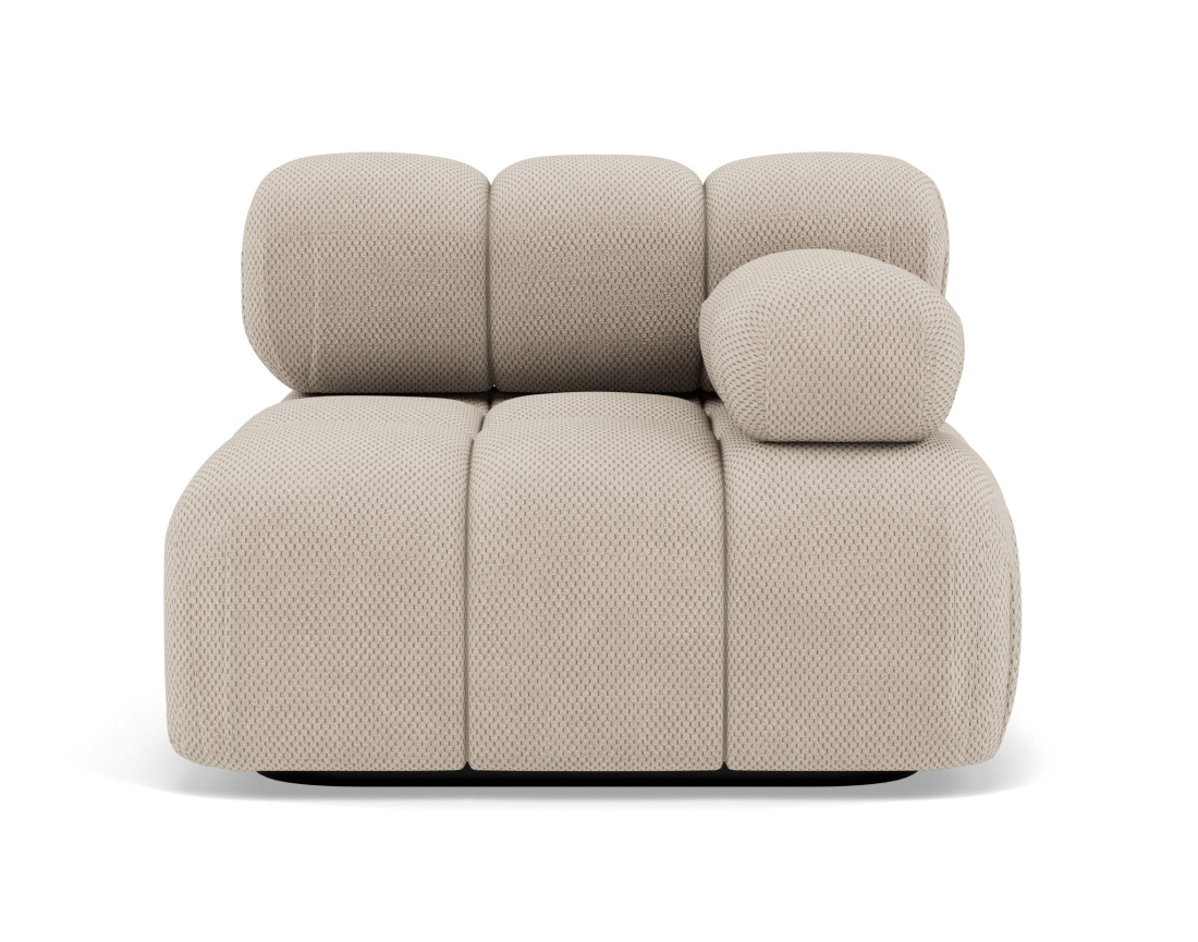 Module d'assise droit en velours texturé Ruby