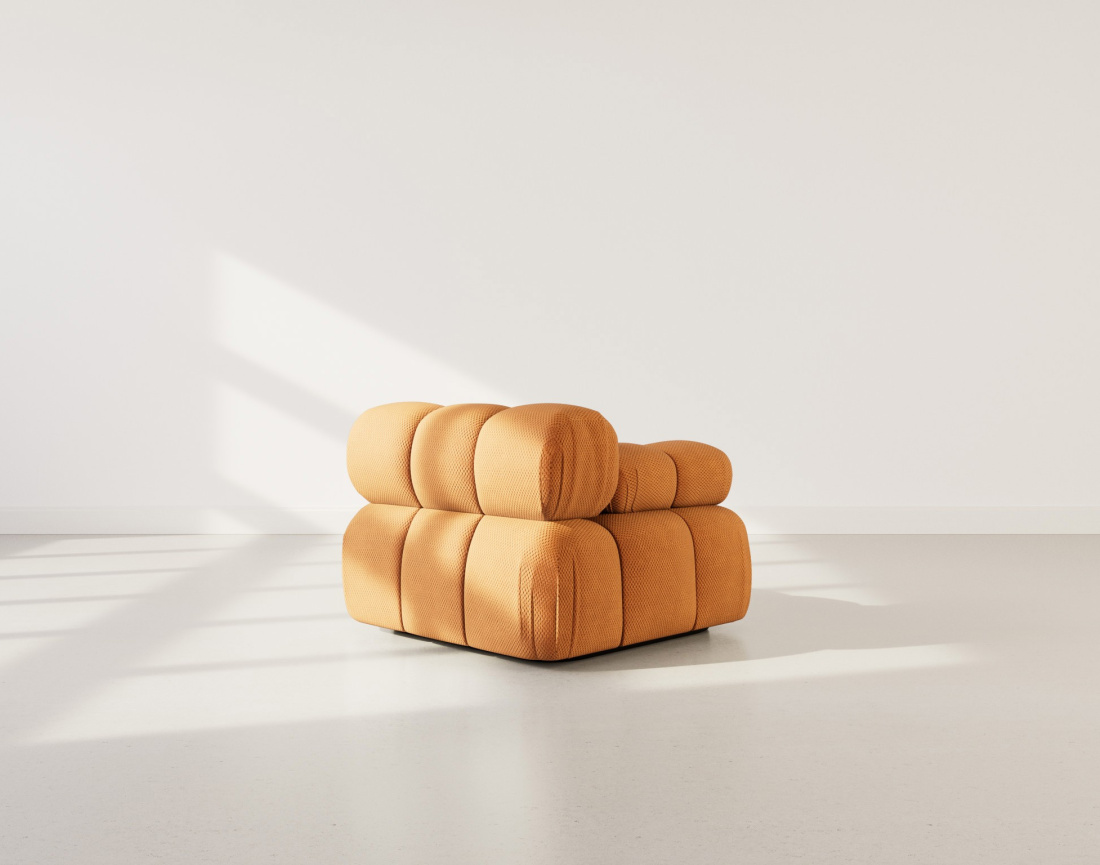 Module d'assise gauche en velours texturé Ruby