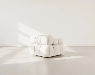 Module d'assise gauche en velours texturé Ruby