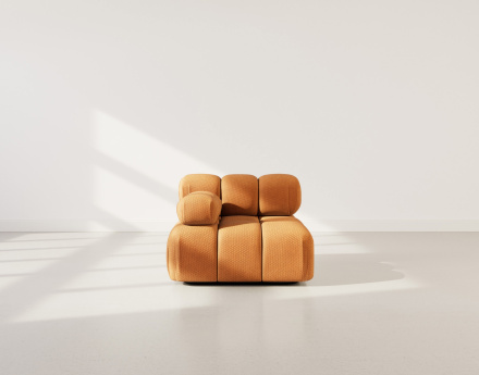 Module d'assise gauche en velours texturé Ruby