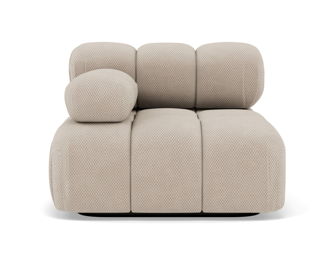 Module d'assise gauche en velours texturé Ruby