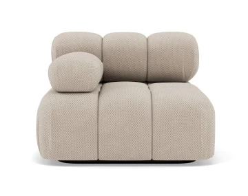 Module d'assise gauche en velours texturé Ruby