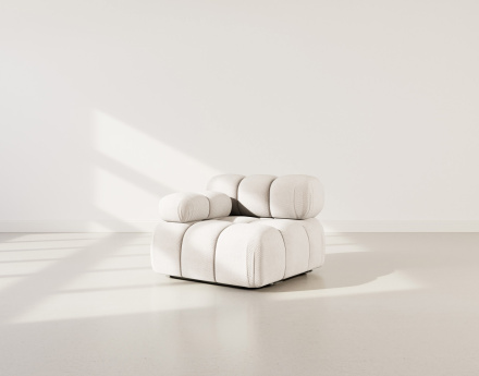 Module d'assise gauche en velours texturé Ruby