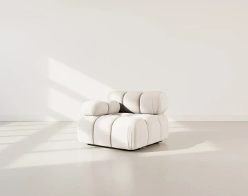 Module d'assise gauche en velours texturé Ruby