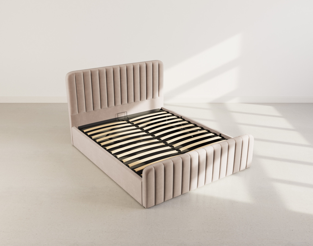 Lit coffre 160x200 cm en velours Alice