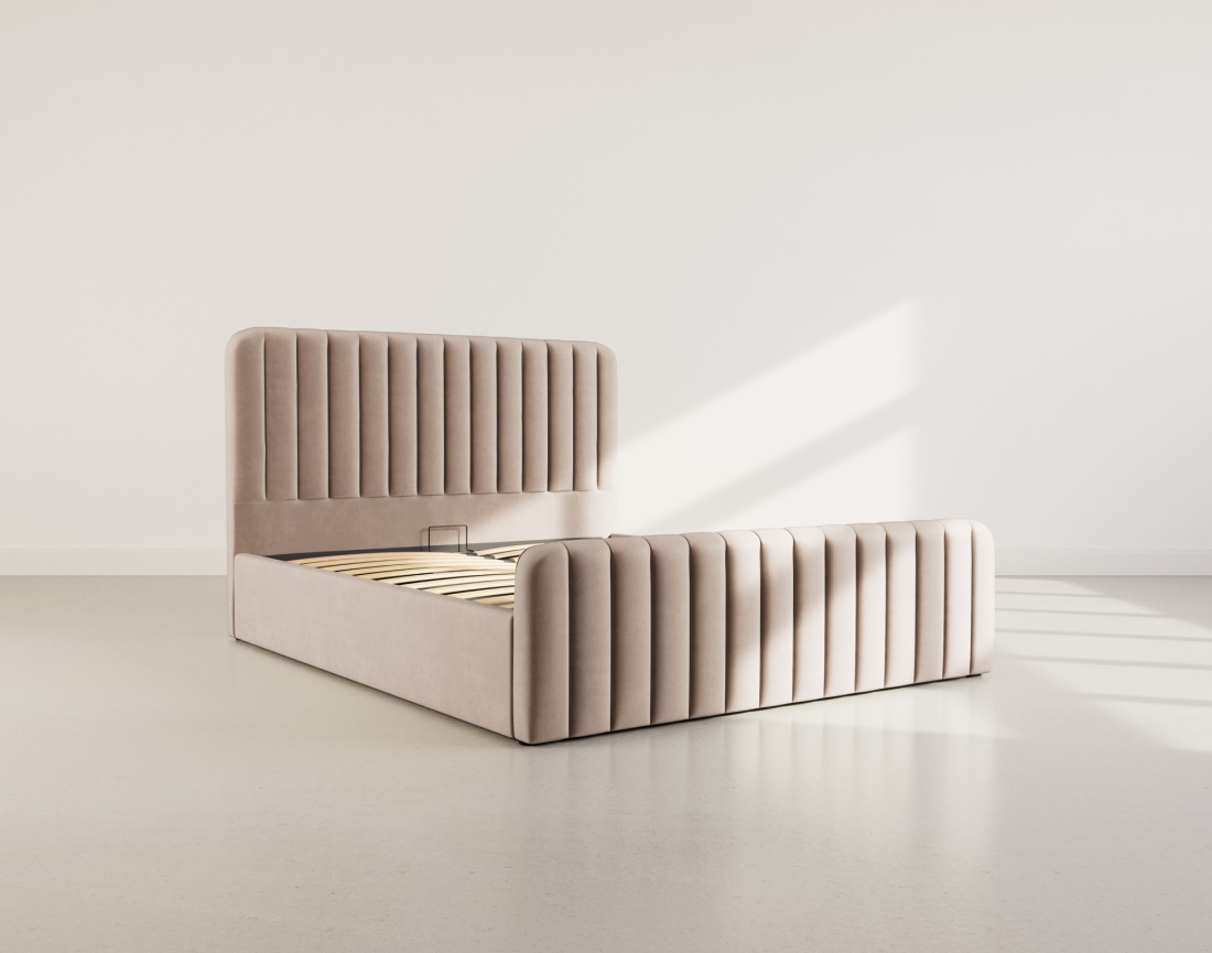 Lit coffre 160x200 cm en velours Alice