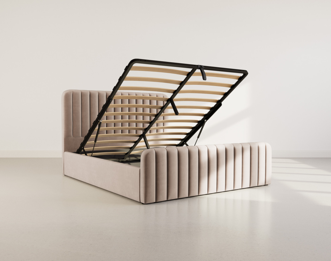 Lit coffre 160x200 cm en velours Alice