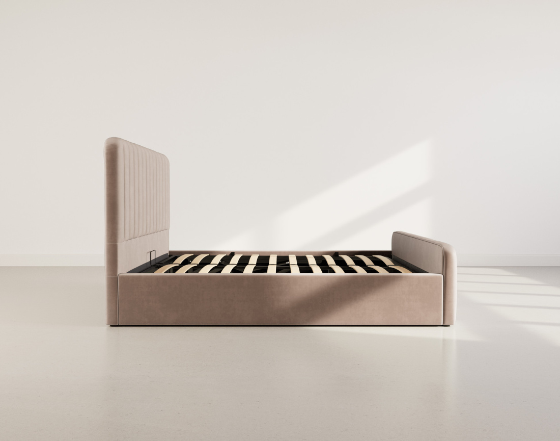 Lit coffre 160x200 cm en velours Alice