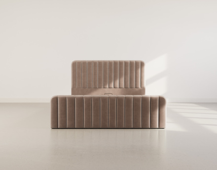 Lit coffre 160x200 cm en velours Alice