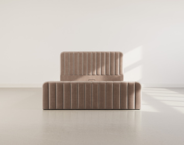 Lit coffre 160x200 cm en velours Alice