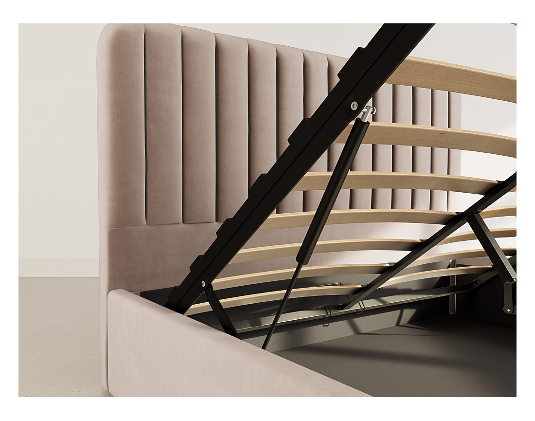 Lit coffre 160x200 cm en velours Alice