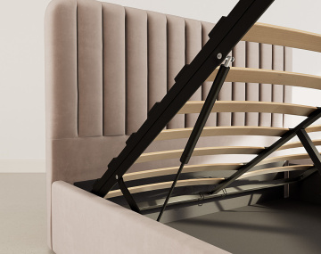 Lit coffre 160x200 cm en velours Alice