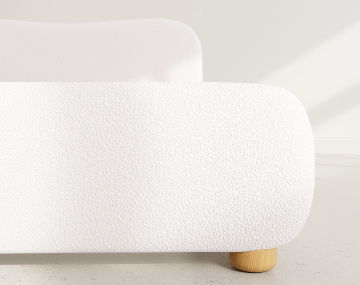 Lit coffre 160x200 cm en tissu bouclette Hugo