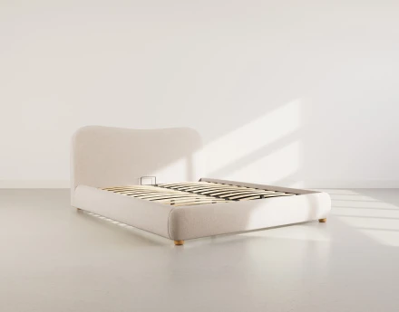 Lit coffre 160x200 cm en velours texturé Hugo