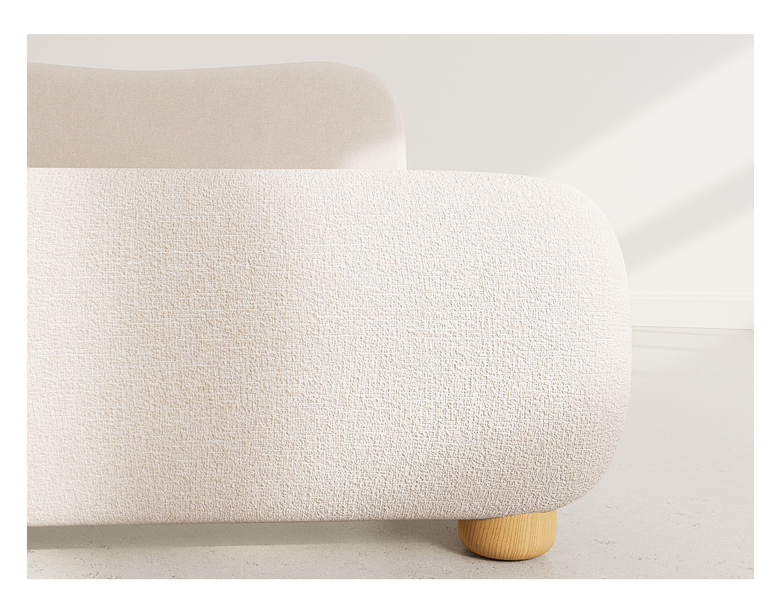 Lit coffre 160x200 cm en velours texturé Hugo