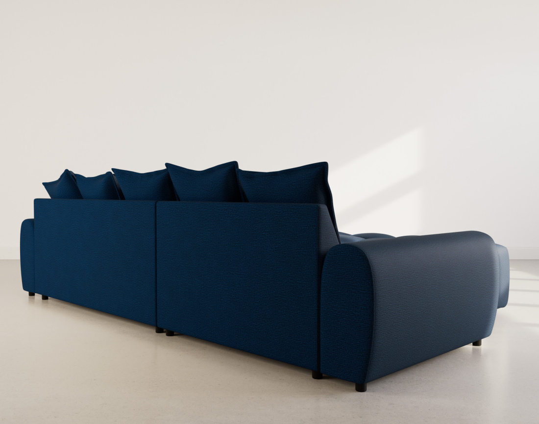 Canapé d'angle réversible 4 places en tissu texturé Adelaide