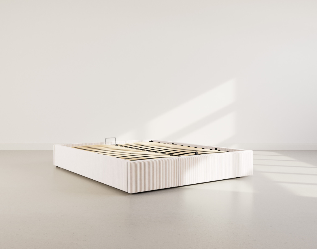 Lit coffre 160x200 cm en velours Isa