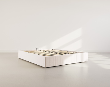 Lit coffre 160x200 cm en velours Isa