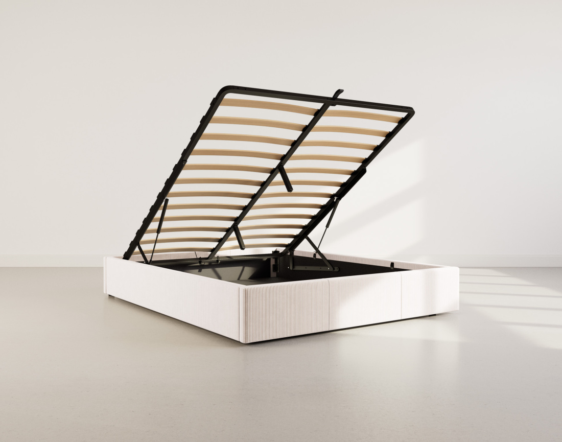 Lit coffre 160x200 cm en velours Isa