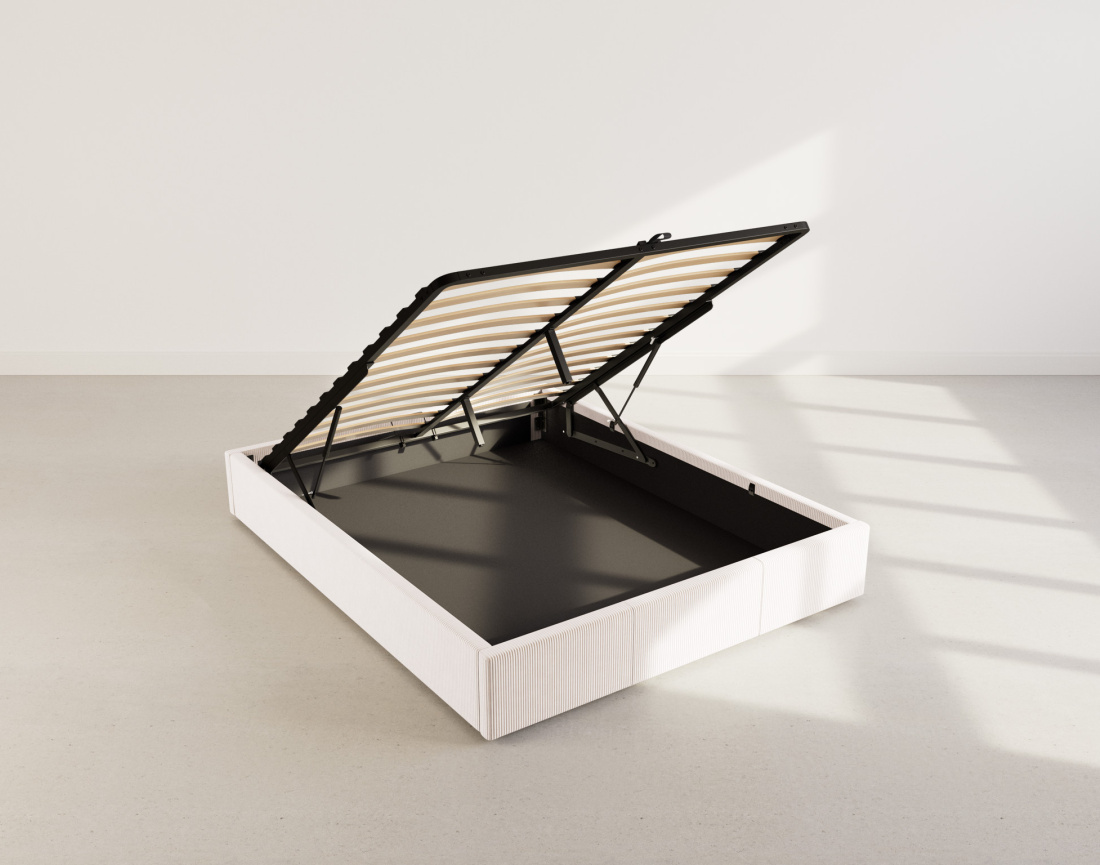 Lit coffre 160x200 cm en velours Isa