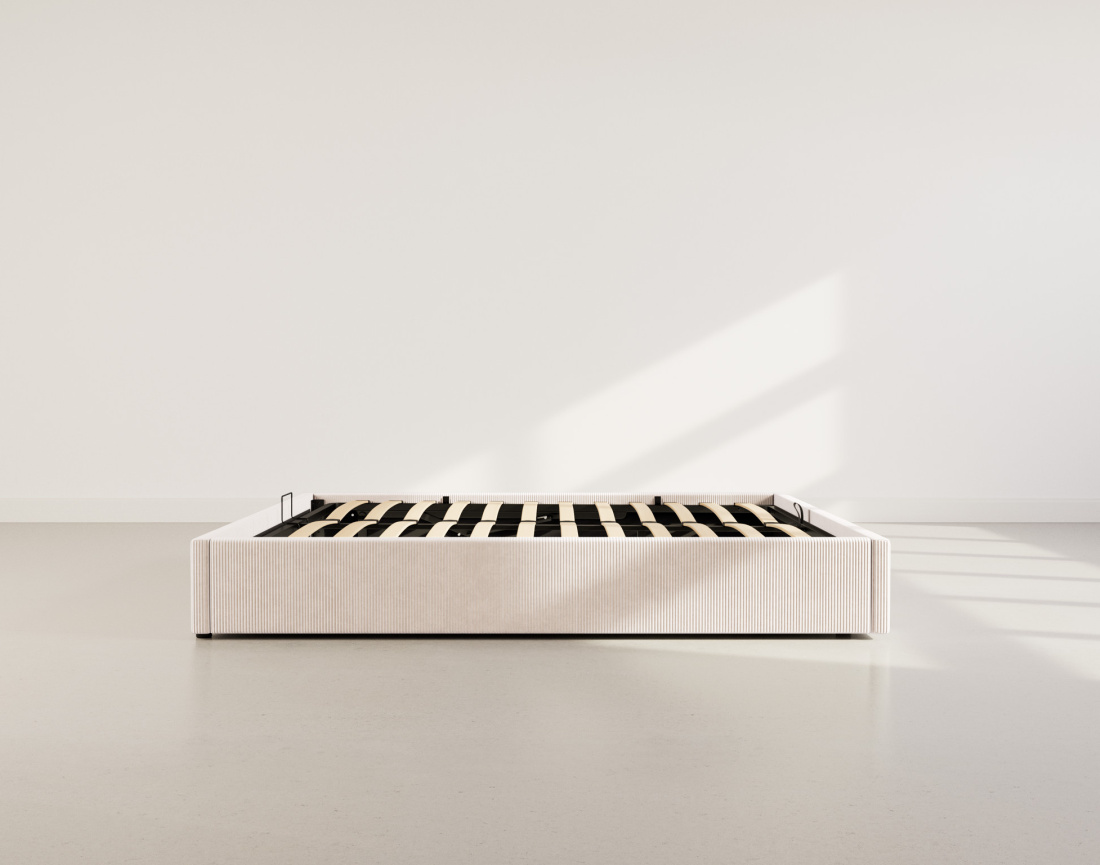 Lit coffre 160x200 cm en velours Isa