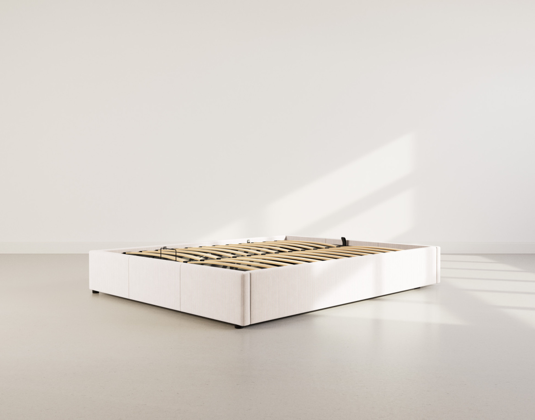 Lit coffre 160x200 cm en velours Isa