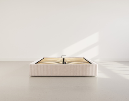 Lit coffre 160x200 cm en velours Isa