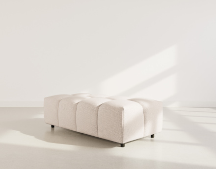 Pouf en tissu texturé Adelaide