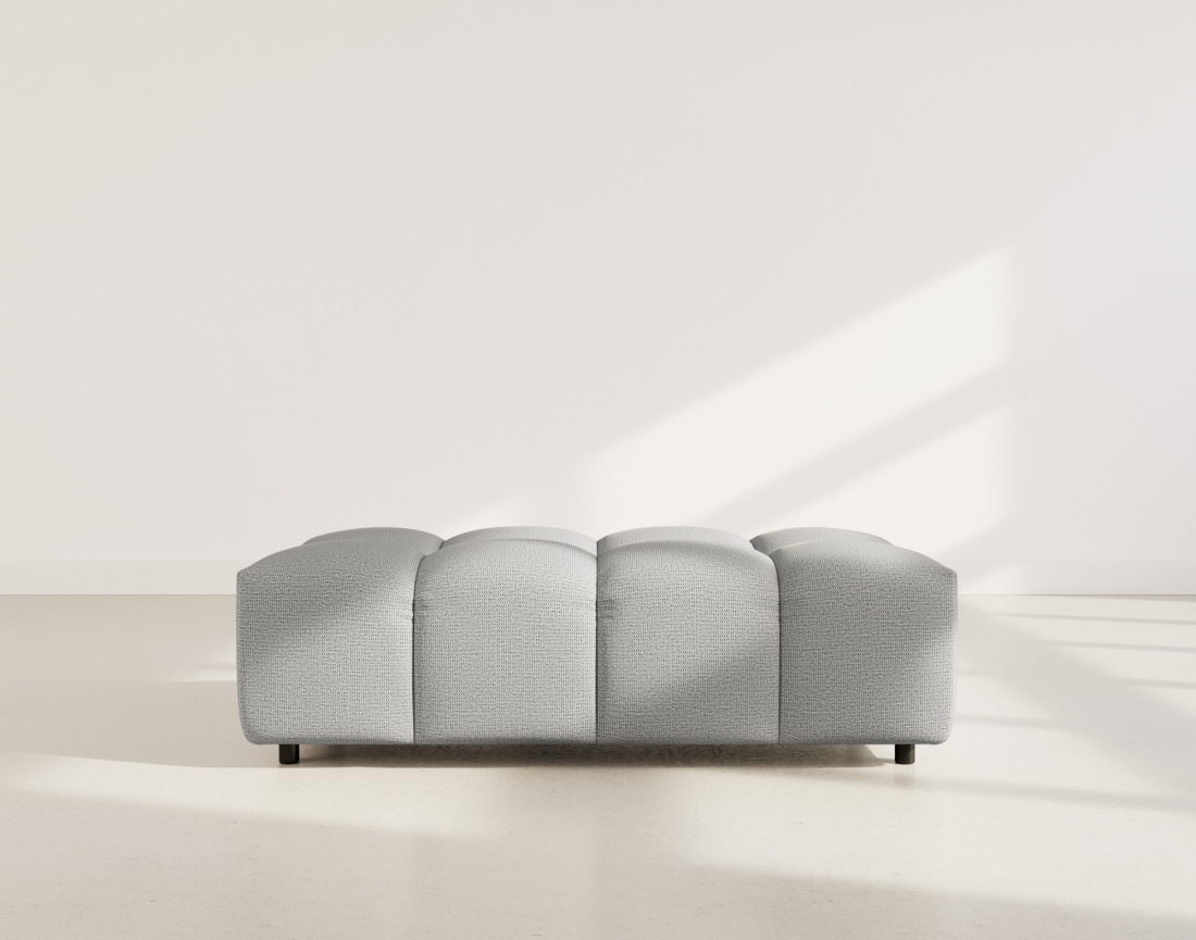 Pouf en tissu texturé Adelaide