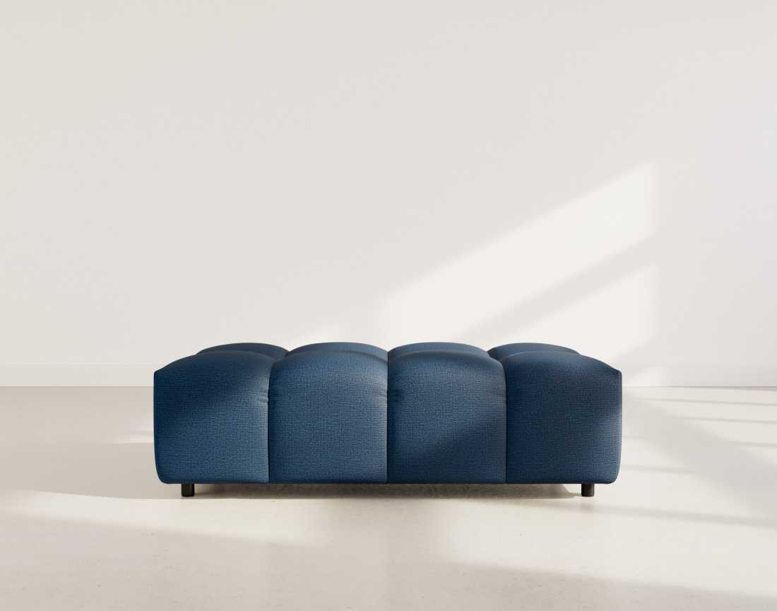 Pouf en tissu texturé Adelaide