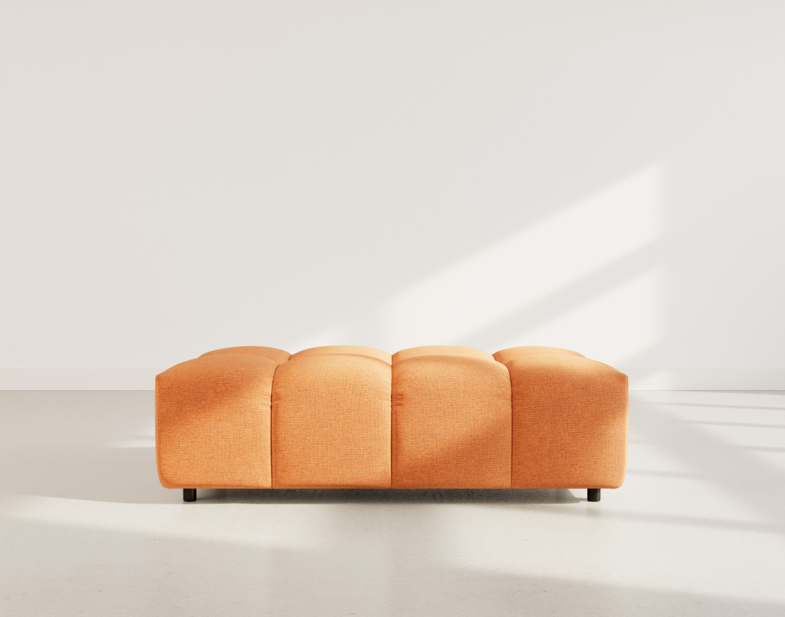 Pouf en tissu texturé Adelaide