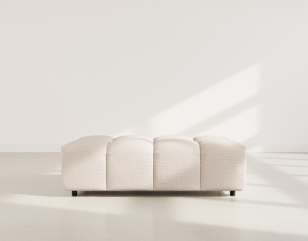 Pouf en tissu texturé Adelaide