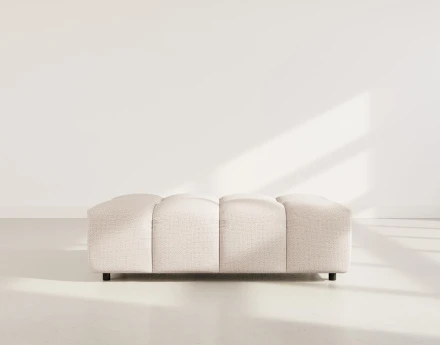 Pouf en tissu texturé Adelaide