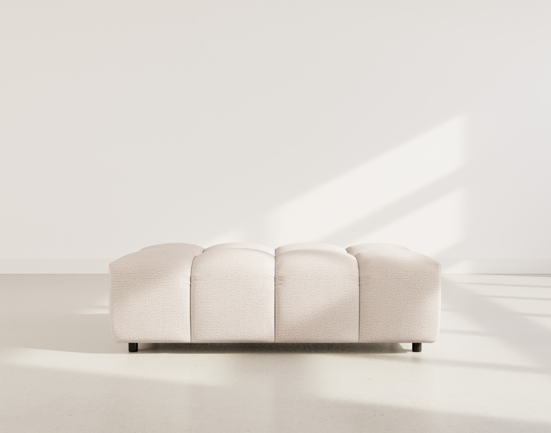 Pouf en tissu texturé Adelaide