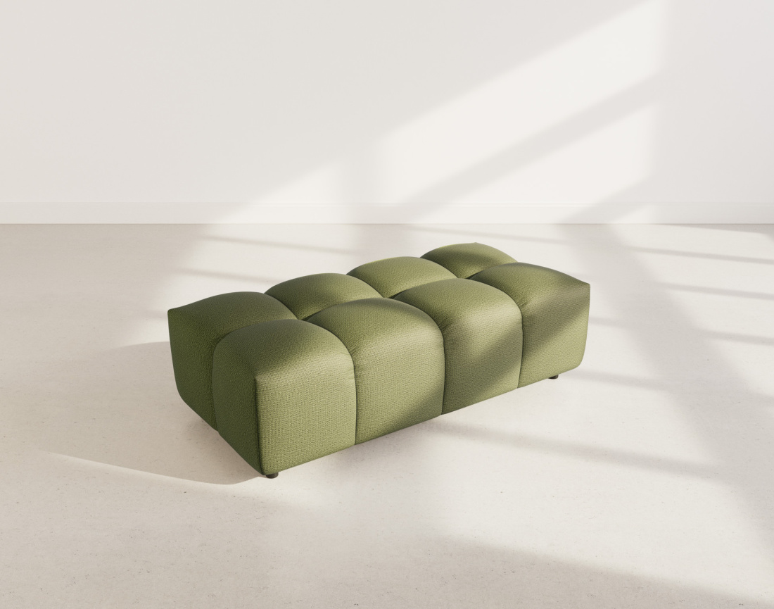 Pouf en tissu texturé Adelaide