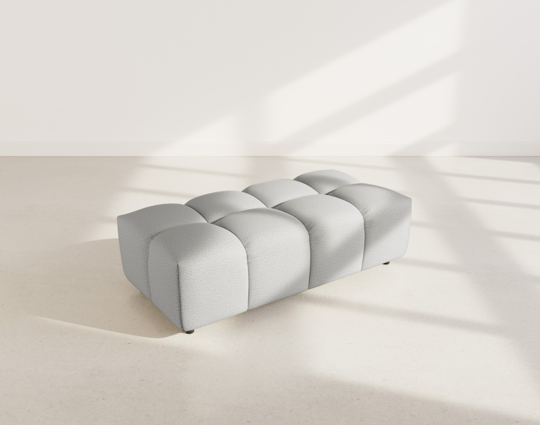 Pouf en tissu texturé Adelaide