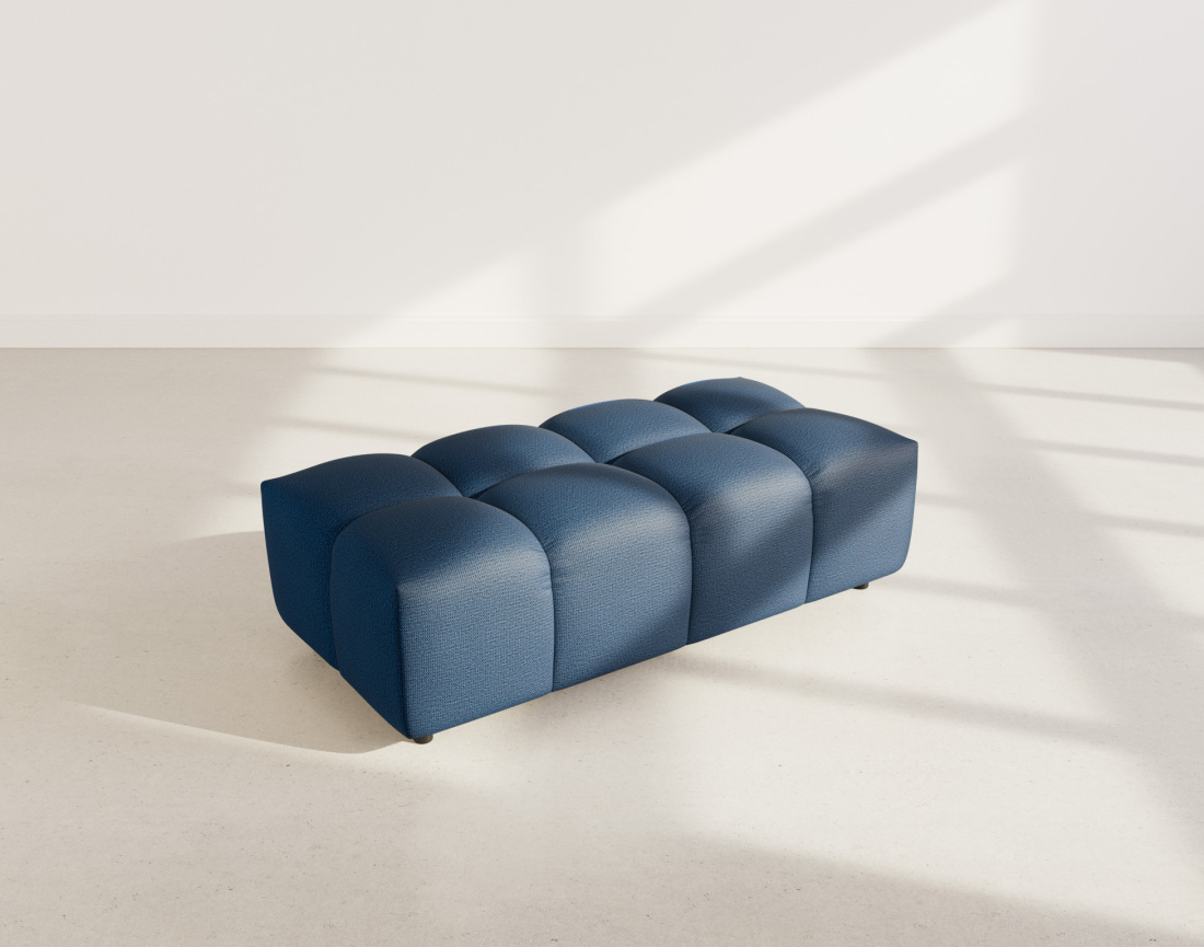 Pouf en tissu texturé Adelaide