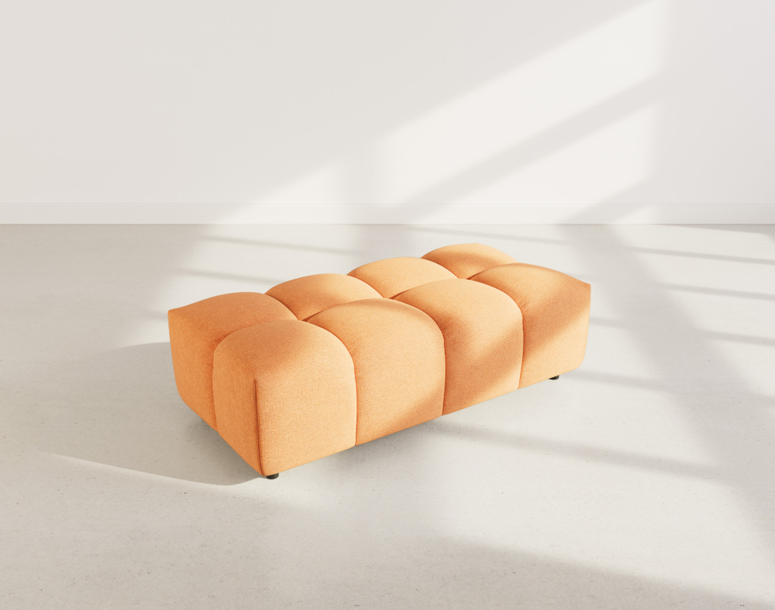 Pouf en tissu texturé Adelaide