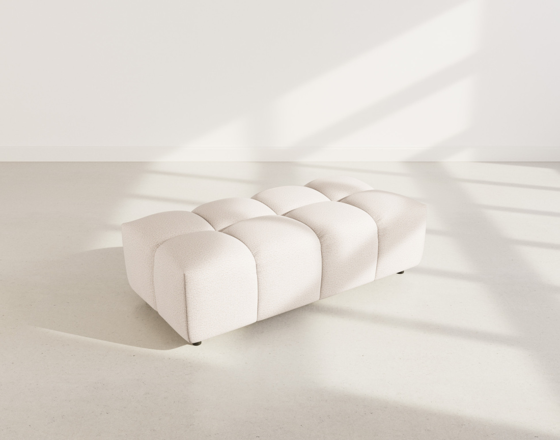 Pouf en tissu texturé Adelaide