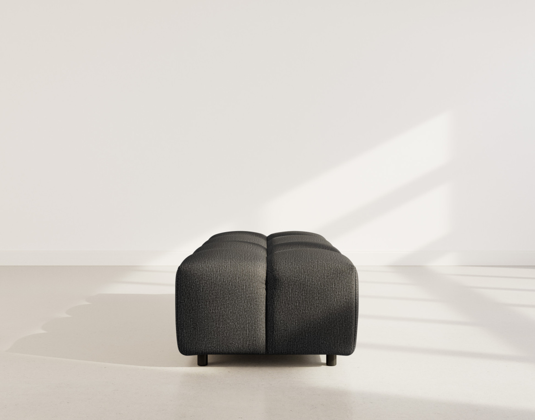 Pouf en tissu texturé Adelaide