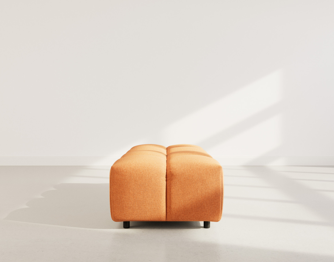 Pouf en tissu texturé Adelaide