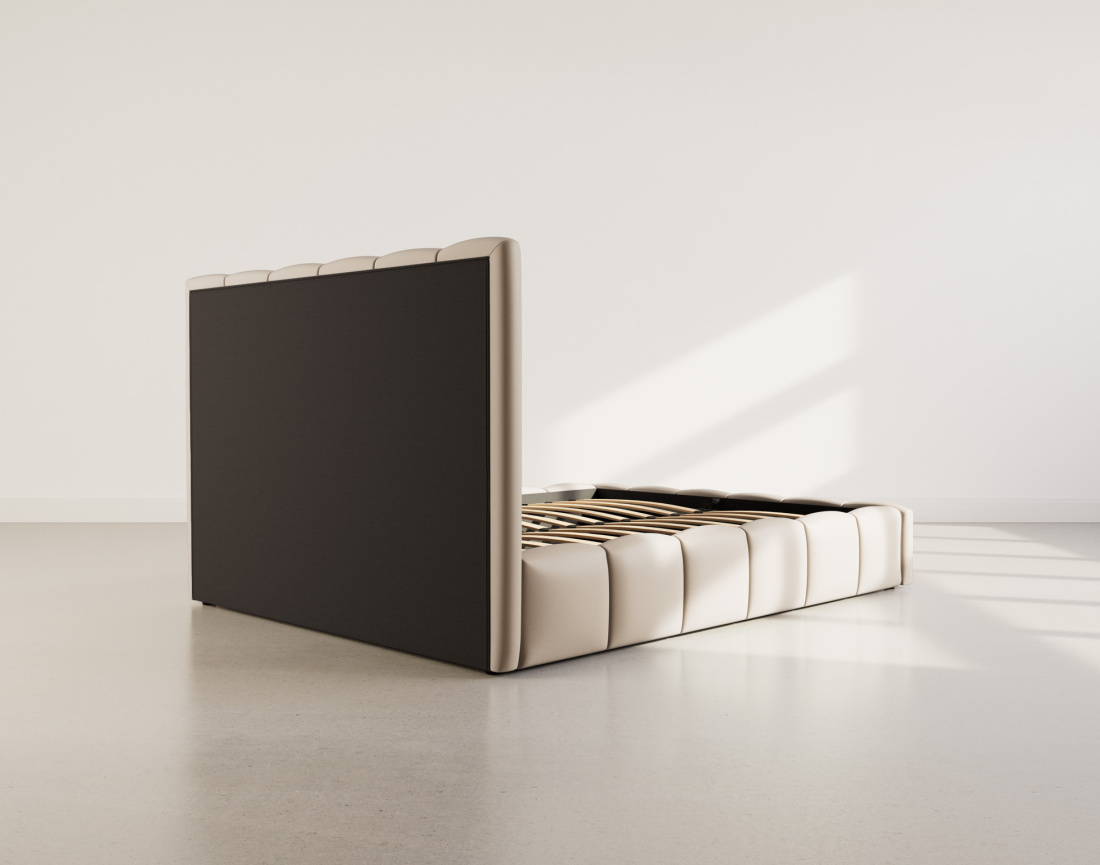 Lit coffre 160x200 cm en velours sommier inclus Mermaid