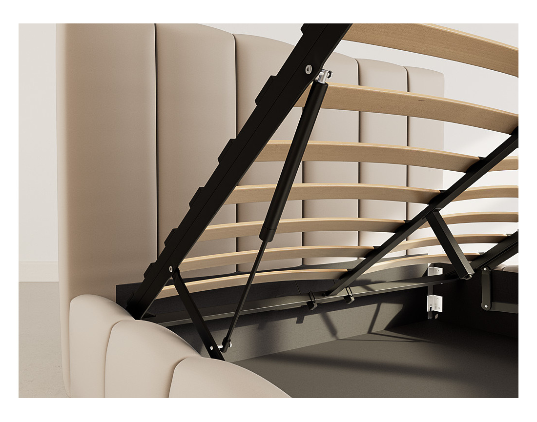 Lit coffre 160x200 cm en velours sommier inclus Mermaid