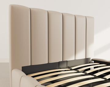 Lit coffre 160x200 cm en velours sommier inclus Mermaid