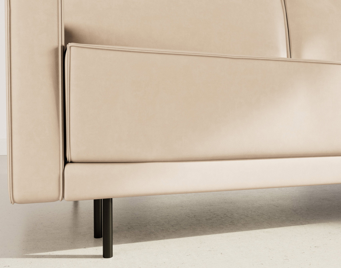 Canapé droit 3 places convertible avec coffre en simili Charlie