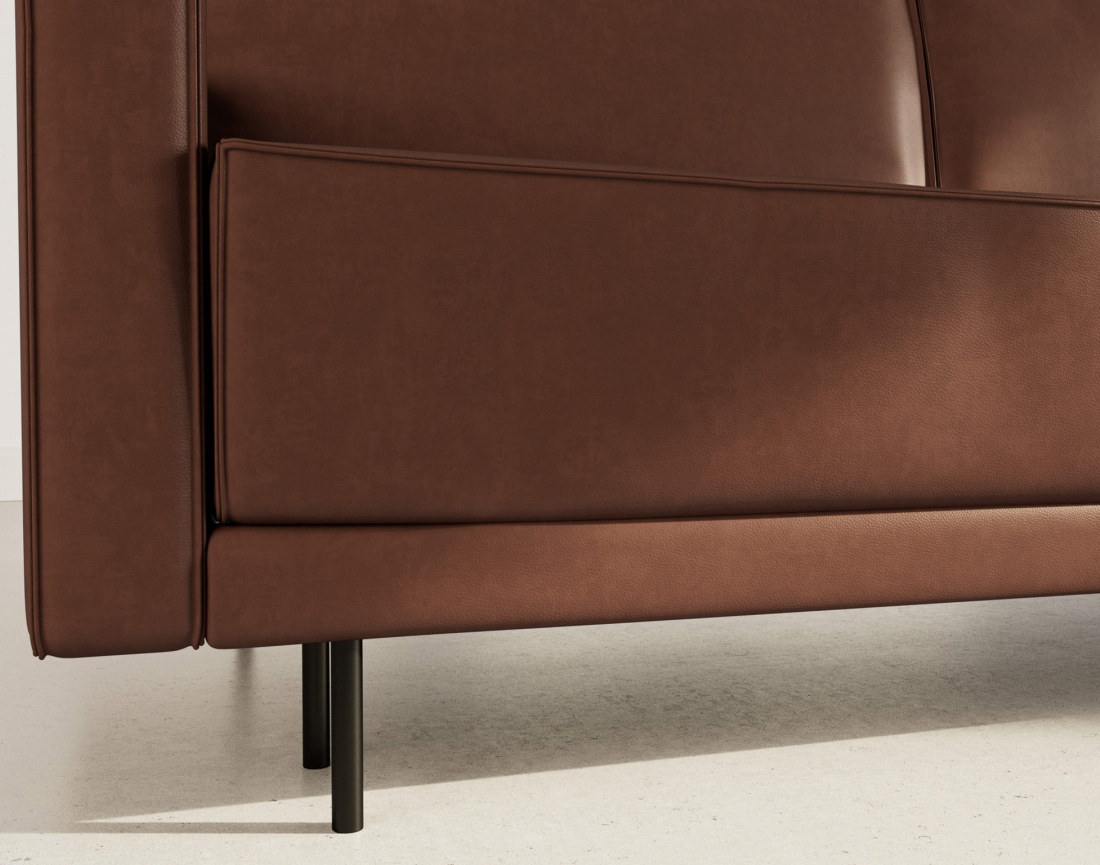 Canapé droit 3 places convertible avec coffre en simili Charlie