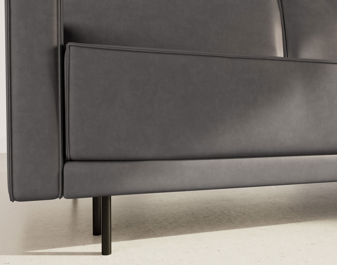 Canapé droit 3 places convertible avec coffre en simili Charlie