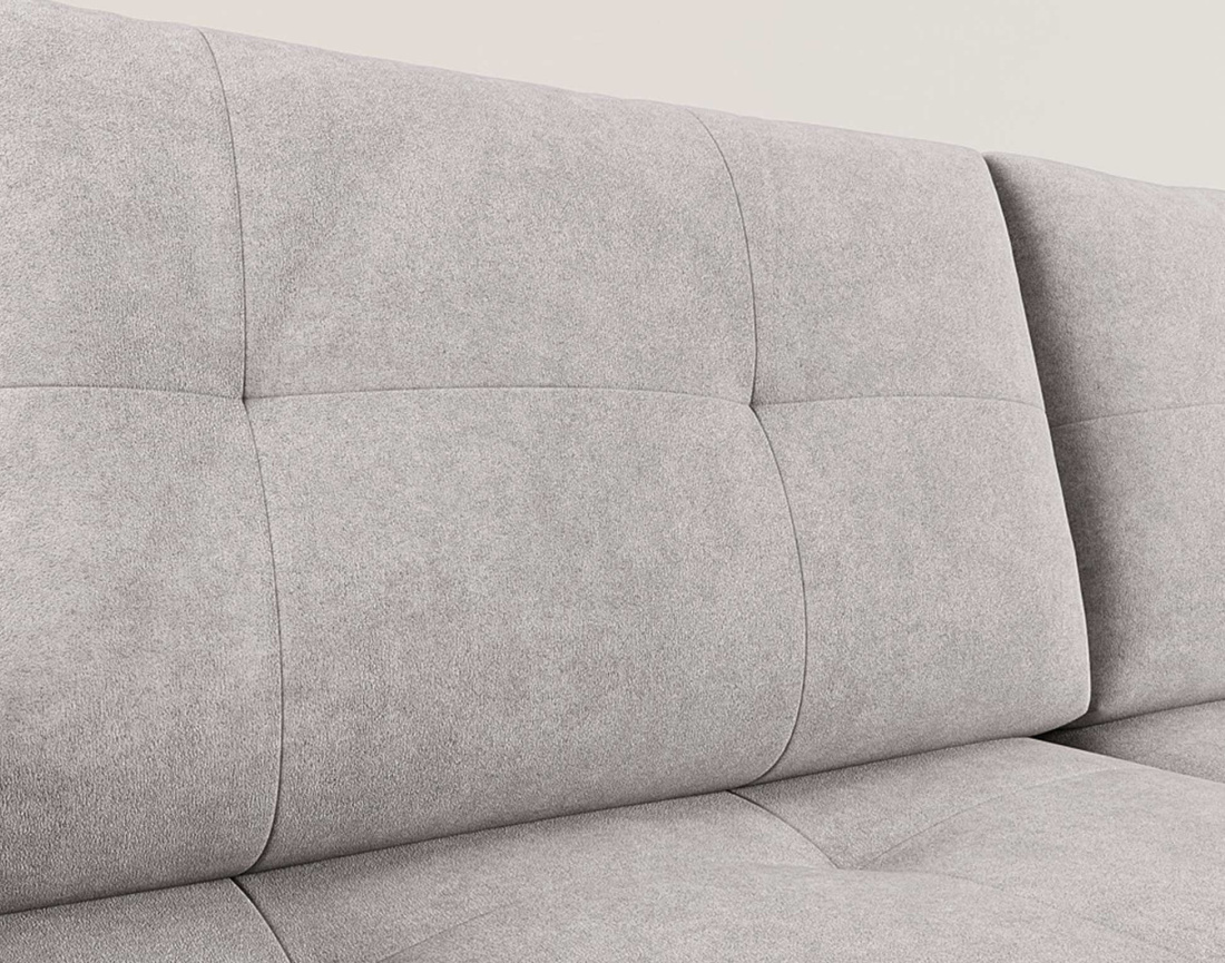 Canapé panoramique en U 7 places convertible avec coffre en velours texturé Bastian